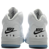 Air Jordan 5 Retro 'White Metallic' - White/Black/Metallic Silver