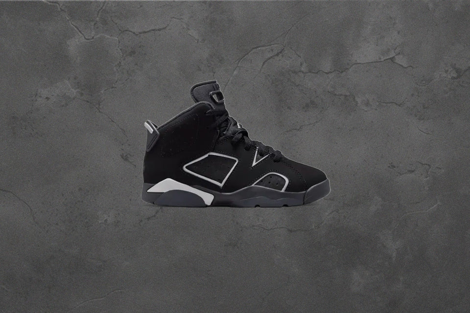 Air Jordan 6 Retro 'Cap and Gown' (PS) - Black/Reflect Silver/Black
