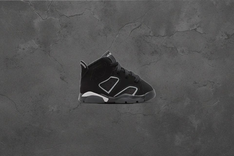 Air Jordan 6 Retro 'Cap and Gown' (TD) - Black/Reflect Silver/Black