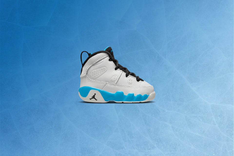 Air Jordan 9 Retro 'Powder Blue' (PS) - Summit White/Black/Dark Powder Blue