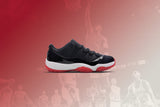 Air Jordan 11 Retro Low 'Bred' (GS) - Black/Varsity Red/White