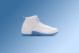 Air Jordan 12 Retro 'Melo' - White/University Blue/Metallic Silver
