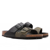 Wide Arizona Split Birko-Flor - Black/Desert Soil Camo Green