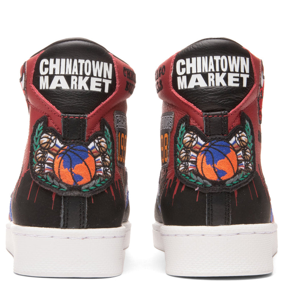 Converse x Chinatown Market Pro Leather Hi - Garnet/Black/Hyper Royal