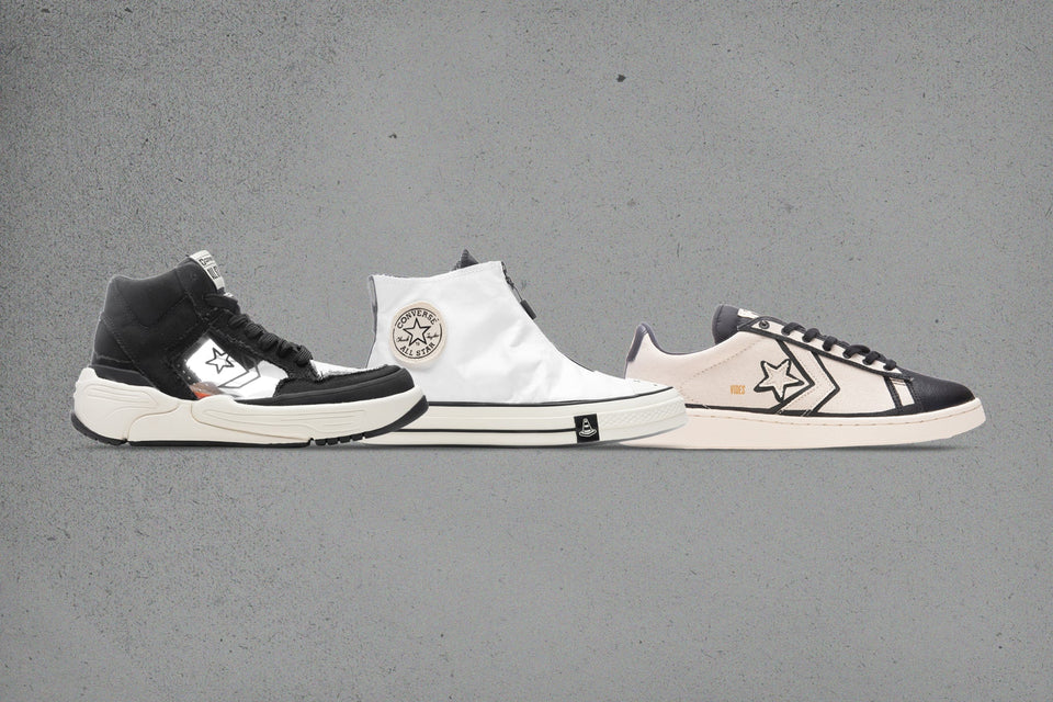 Converse x Joshua Vides Pro Leather Ox - Natural Ivory/Black/White