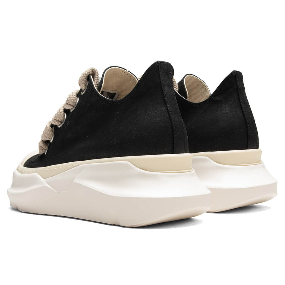 Denim Jumbo Laces Abstract Low Sneaks - Black/Milk