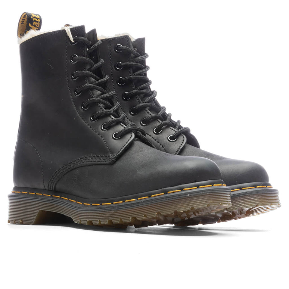 Women’s 1460 Faux Fur Lined Lace Up Boots - Black