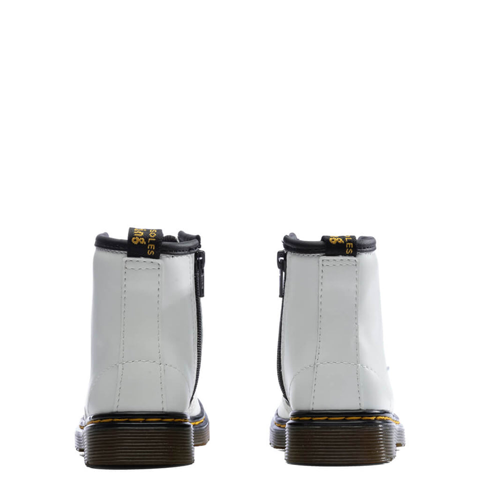 Toddler 1460 Leather Lace Up Boots - White