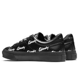 Printed Leather City Sport Sneakers - Black/White