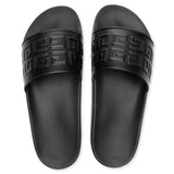 Slide 4G Flat Sandals - Black