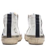 Slide Leather - White/Yellow/Black