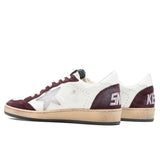 Women's Sneakers Leather Suede Ball Star - Red Wine/White