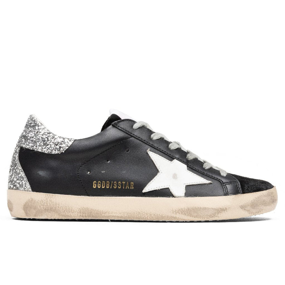 Women's Super-Star Sneakers - Black/White/Silver
