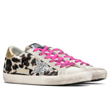 Women's Super-Star Sneakers - Ice/White/Black Leopard/Gold