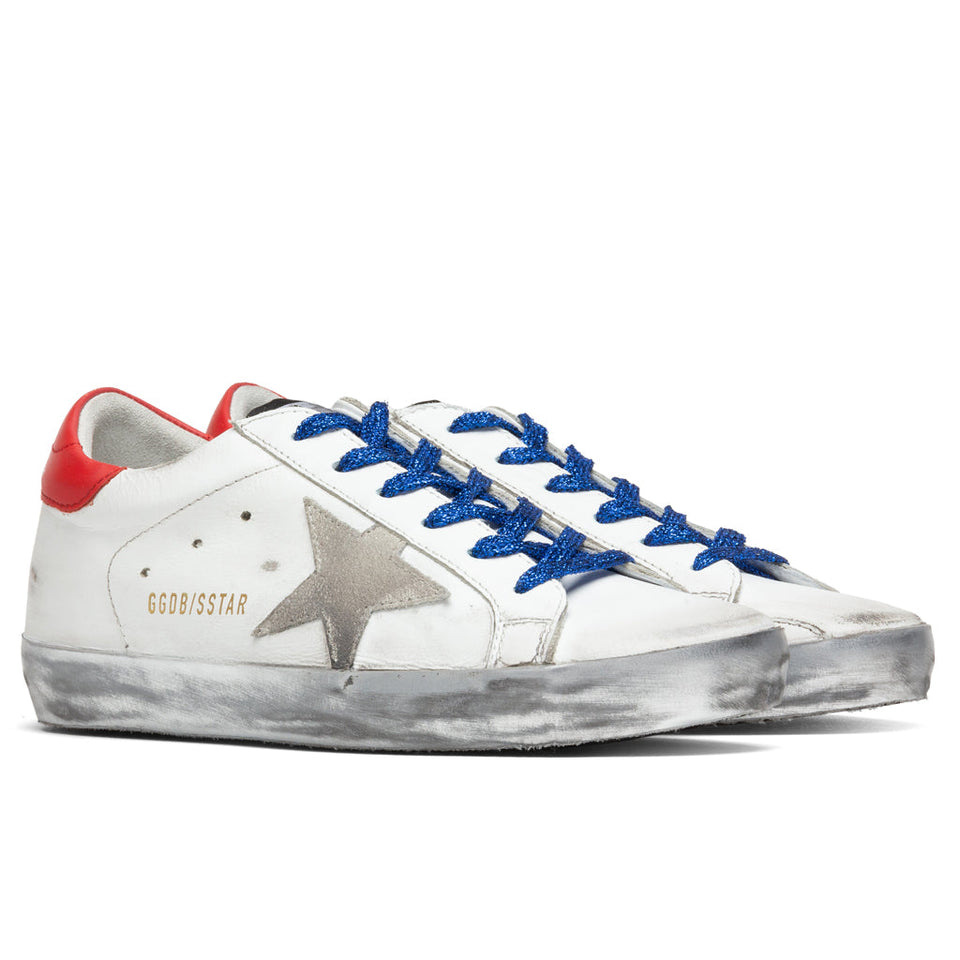 Women's Super-Star Sneakers - White/Ice/Red