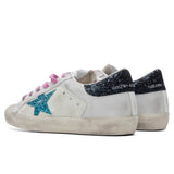 Women's Super-Star Sneakers - White/Light Blue/Dark Blue