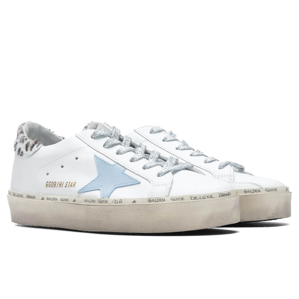 Women's Hi Star - White/Powder Blue/Cream Leopard