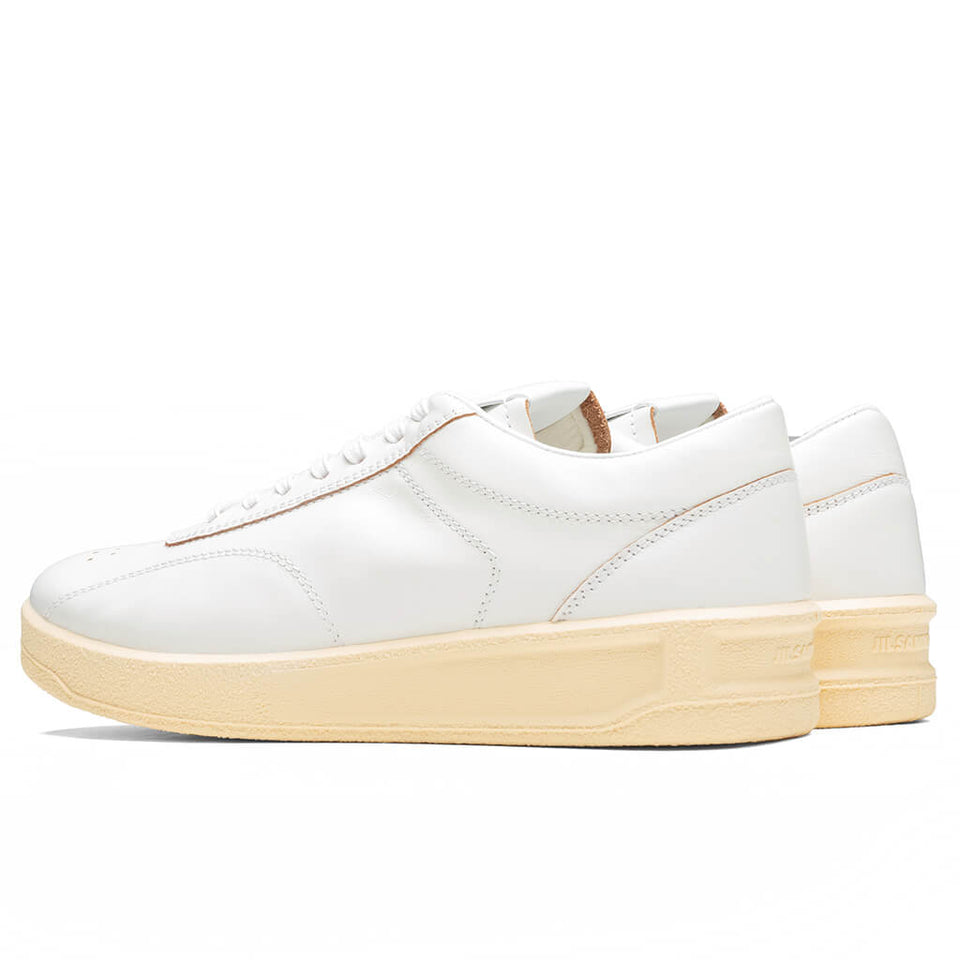 Cow Leather W/ Contrast Base - White