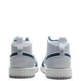 Jordan 1 Mid SE (PS) - White/Oxidized Green/Sail/Neutral Grey