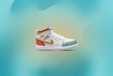 Air Jordan 1 Mid (PS) - White/Metallic Gold/University Red