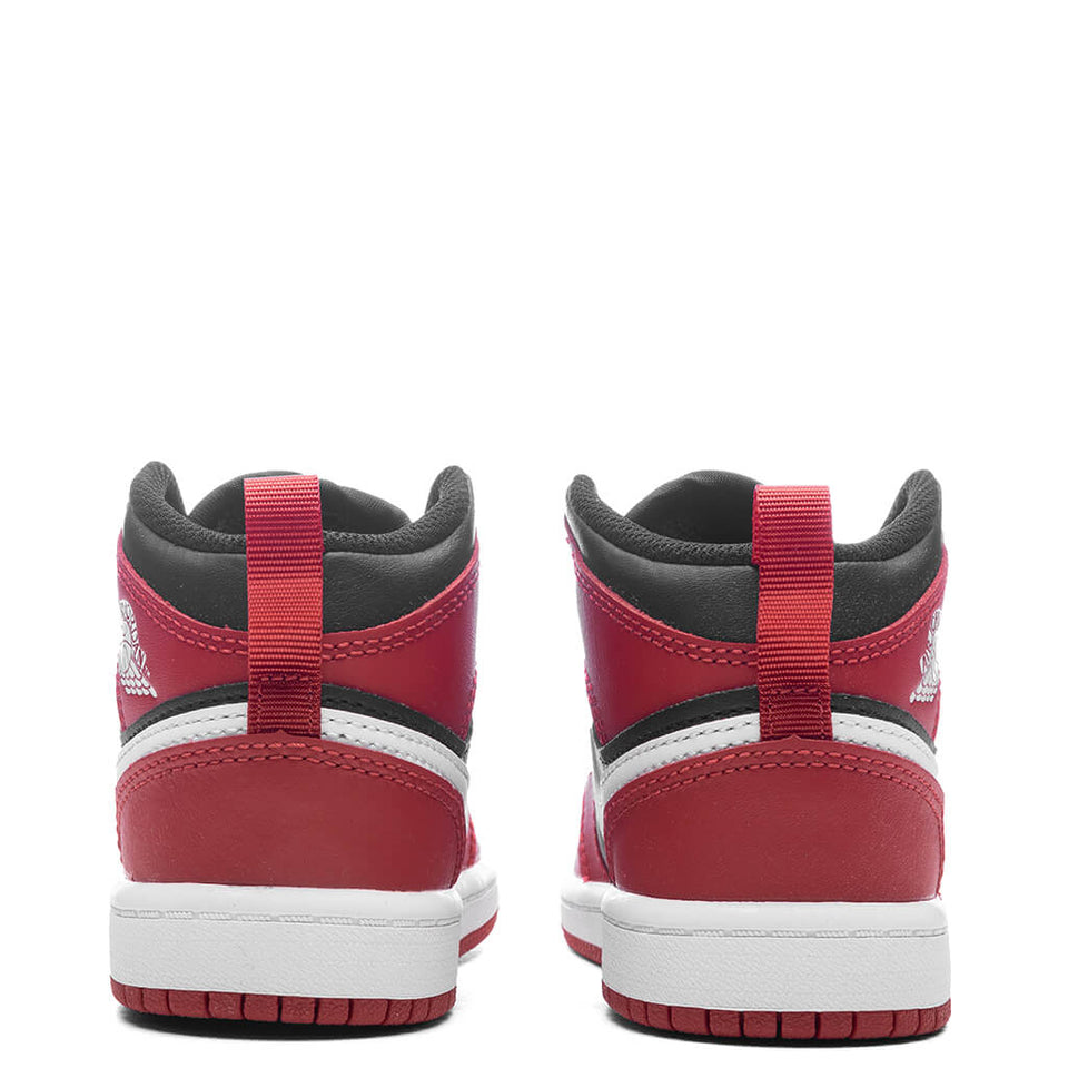 Jordan 1 Mid (PS) - Black/White/Gym Red