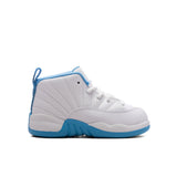Air Jordan 12 Retro 'Melo' (TD) - White/University Blue/Metallic Silver