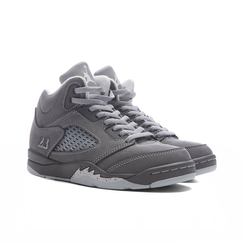 Air Jordan 5 Retro 'Wolf Grey' (PS) - Light Graphite/White/Wolf Grey