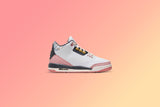 Jordan 3 Retro (PS) 'Vintage Floral' - White/Anthracite/Red Stardust