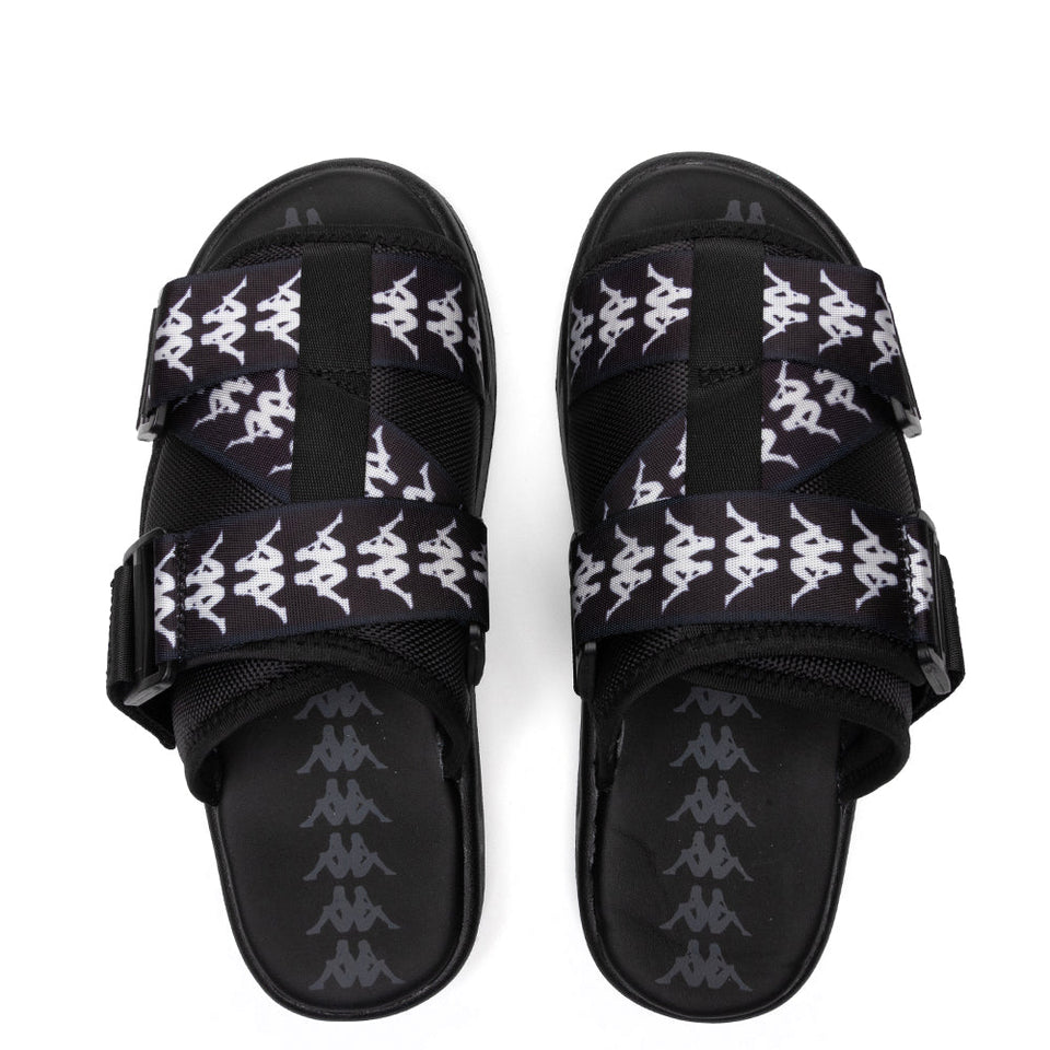 222 Banda Mitel 1 Sandals - Black/White