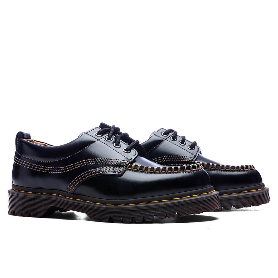 Lowell Leather Moc Toe - Black