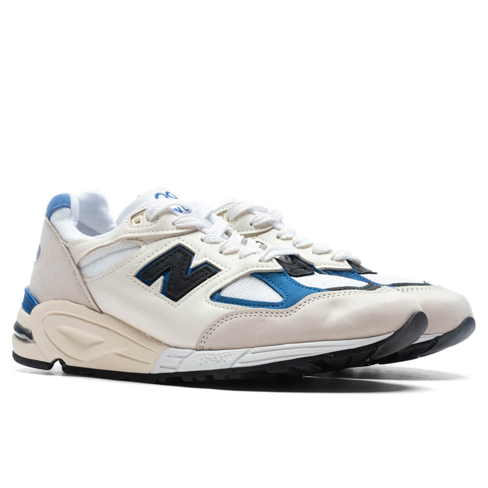 New Balance 990v2 Made in USA - White/Blue