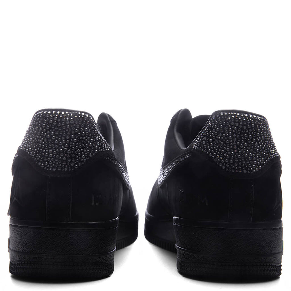 Nike x Ja Morant Air Force 1 Luxe Swarovski - Black/Metallic Silver/Cobalt Bliss
