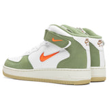Air Force 1 Mid QS - White/Total Orange/Oil Green