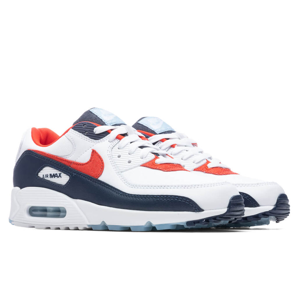 Air Max 90 - White/Chile Red