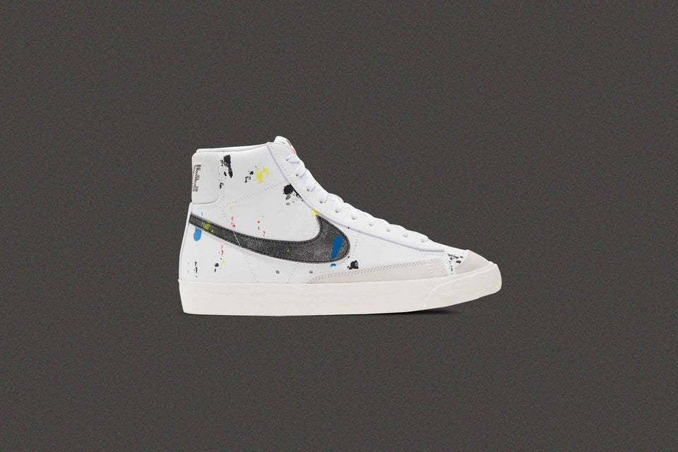 Blazer Mid '77 "Paint Splatter" - White/Black