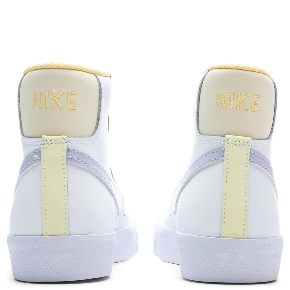 Blazer Mid '77 (GS) - White/Oxygen Purple/Coconut Milk