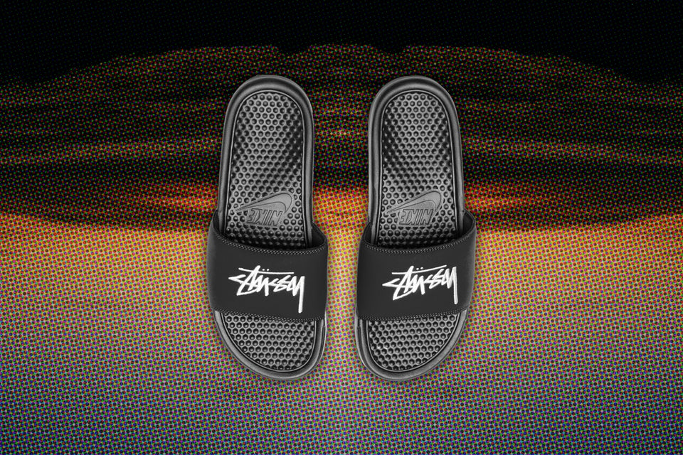 Nike x Stussy Benassi - Black/Sail
