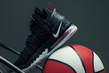 Lebron XVIII - Black/White/University Red