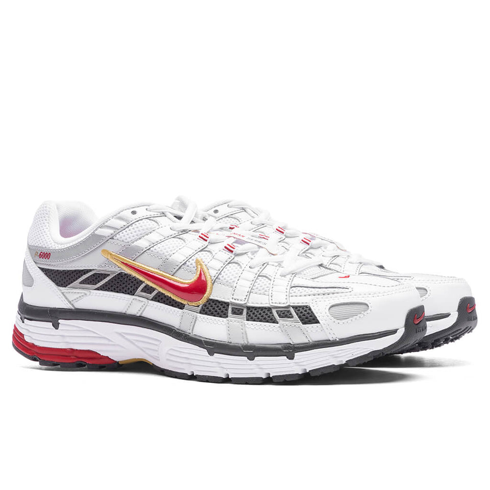 P-6000 - White/Varsity Red/ Metallic Platinum