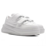 Velcro Strap Platform Sneakers - Optic White