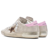 Women's Super Star Suede Upper Zebra Printed Star - Seed Pearl/Butter Brown Zebra/Orchid Pink