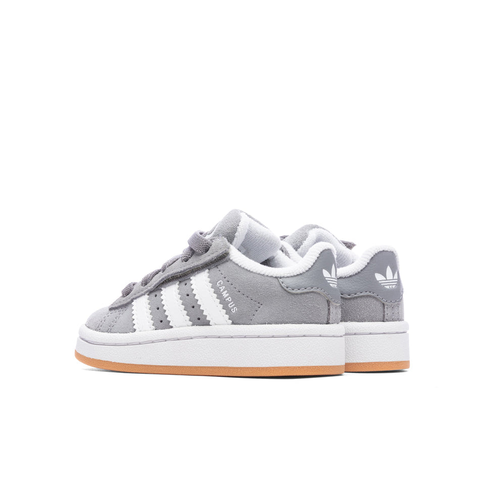 Toddlers Campus 00s Comfort Elastic Lace - Grey Three/Cloud White/Gum