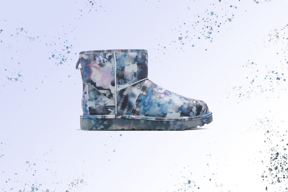 UGG x Collina Strada Classic Mini - Dark Blue Floral