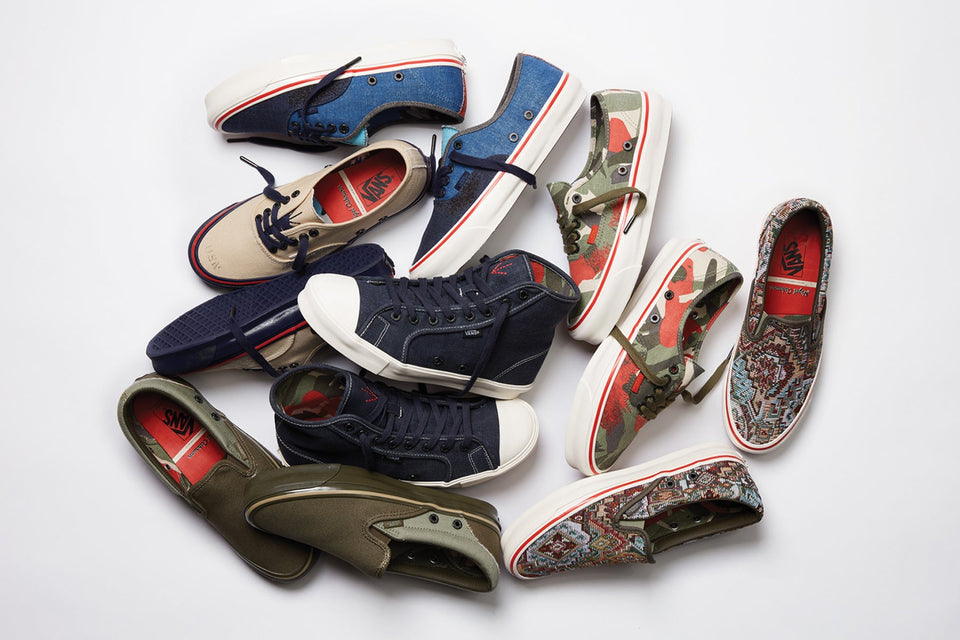Vans Vault x Nigel Cabourn OG Classic Slip-LX - Carpet Green Mix
