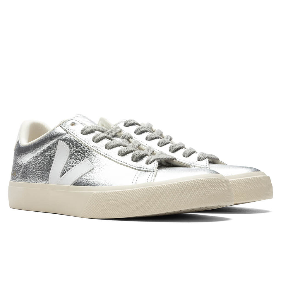 Woman's Campo Chromefree - Silver/White