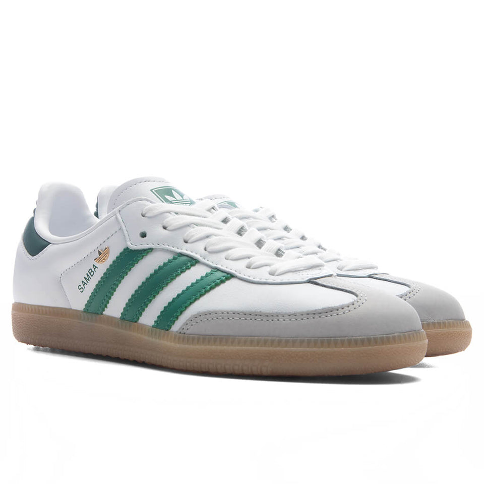 Women's Samba OG - Cloud White/Bold Green/Collegiate Green