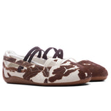 Women's Speedcat Ballet Cow Print - Chocolate Brown/Warm White