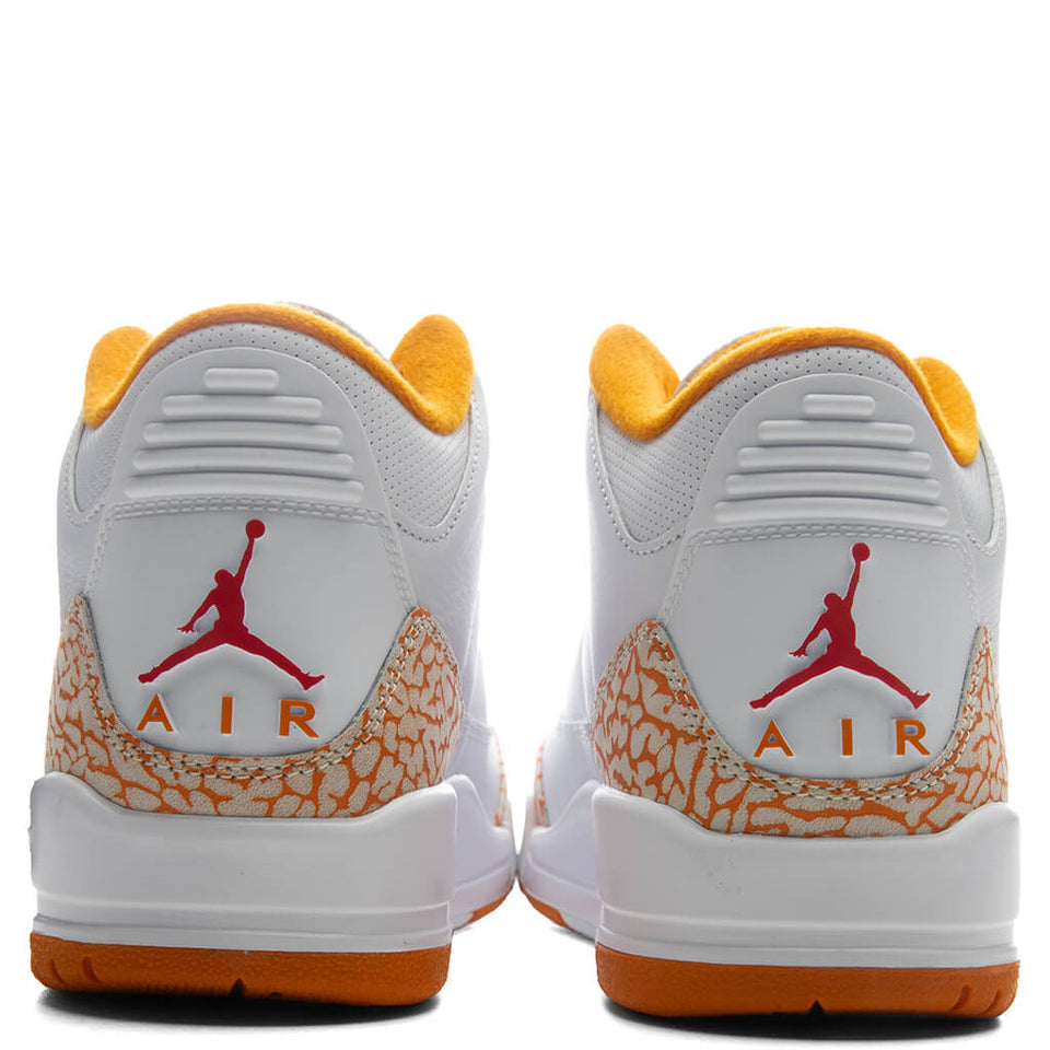 Women's Air Jordan 3 Retro 'Orange Citrus' - White/Multi Color/Orange Peel