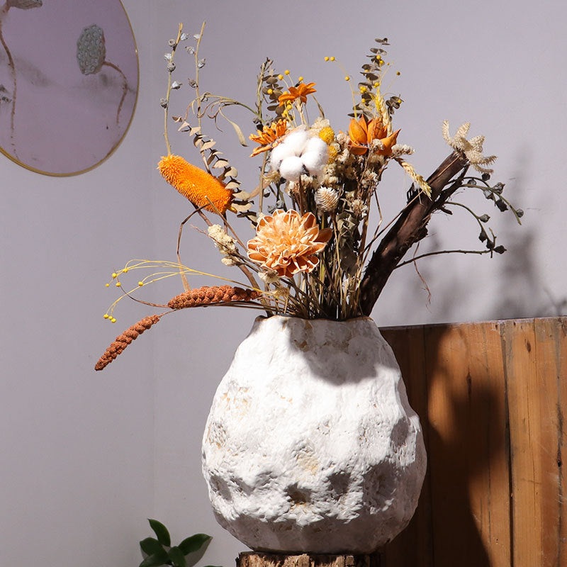 Vintage Ceramic Flower Vase – Antique Style Decorative Home Accent