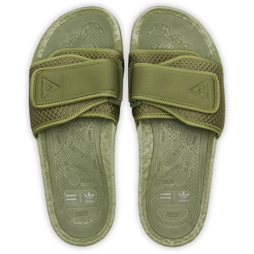 Adidas Originals x Pharrell Williams Boost Slide - Olive Cargo